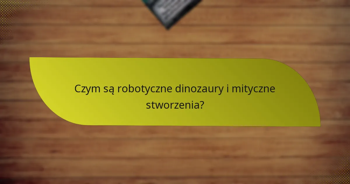 Jak robotyczne dinozaury i mityczne stworzenia synergizują?