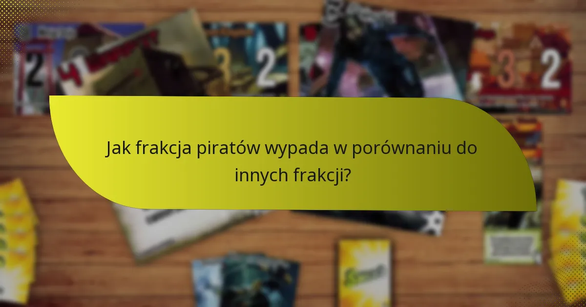 Jak frakcja piratów wypada w porównaniu do innych frakcji?