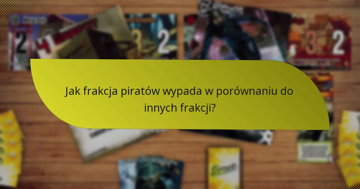 Jakie są słabości frakcji piratów?