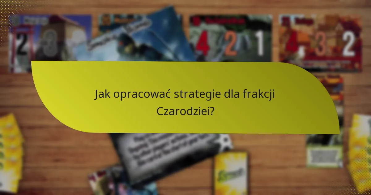 Jak opracować strategie dla frakcji Czarodziei?