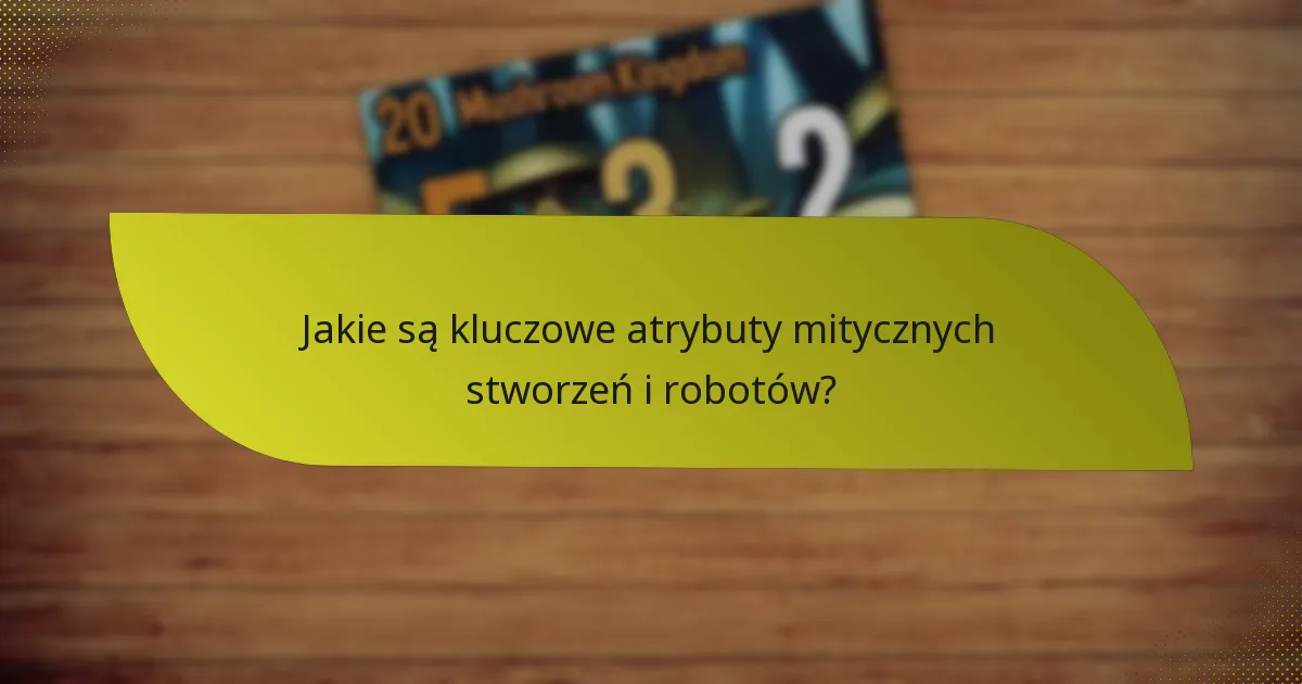 Jakie są kontrataki na kombinacje mitycznych stworzeń i robotów?