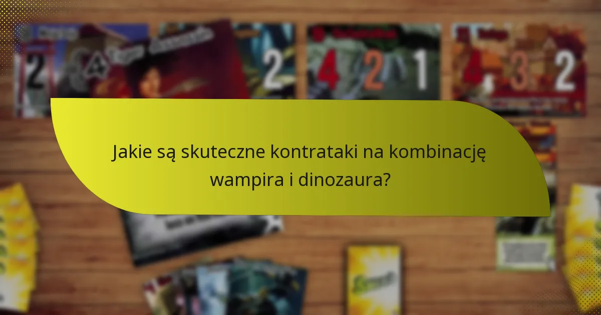 Jakie są skuteczne kontrataki na kombinację wampira i dinozaura?