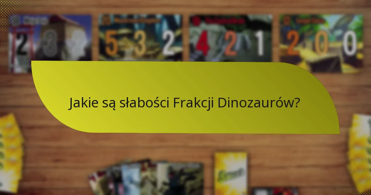 Jak Frakcja Dinozaurów wypada w porównaniu do innych frakcji?