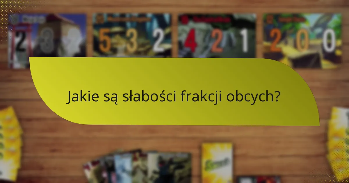 Jak frakcja obcych wypada w porównaniu do innych?