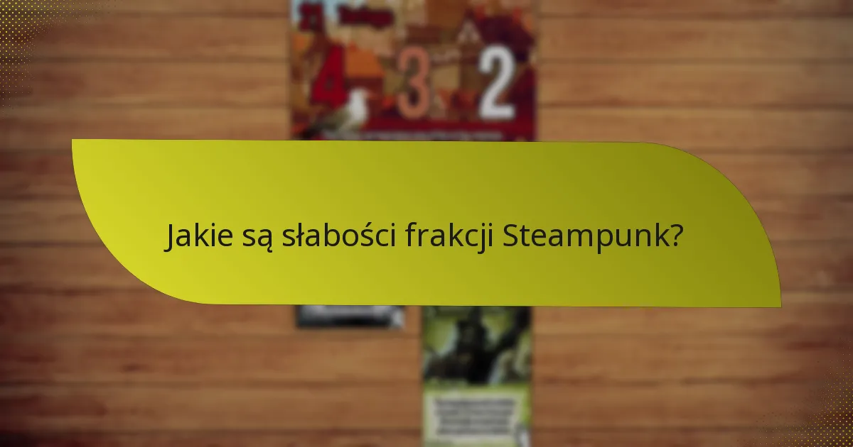 Jakie zasoby są dostępne dla frakcji Steampunk?