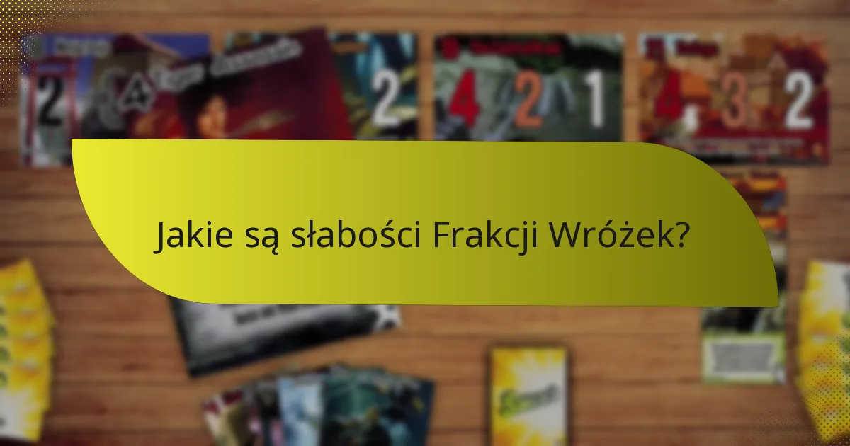 Jakie są słabości Frakcji Wróżek?