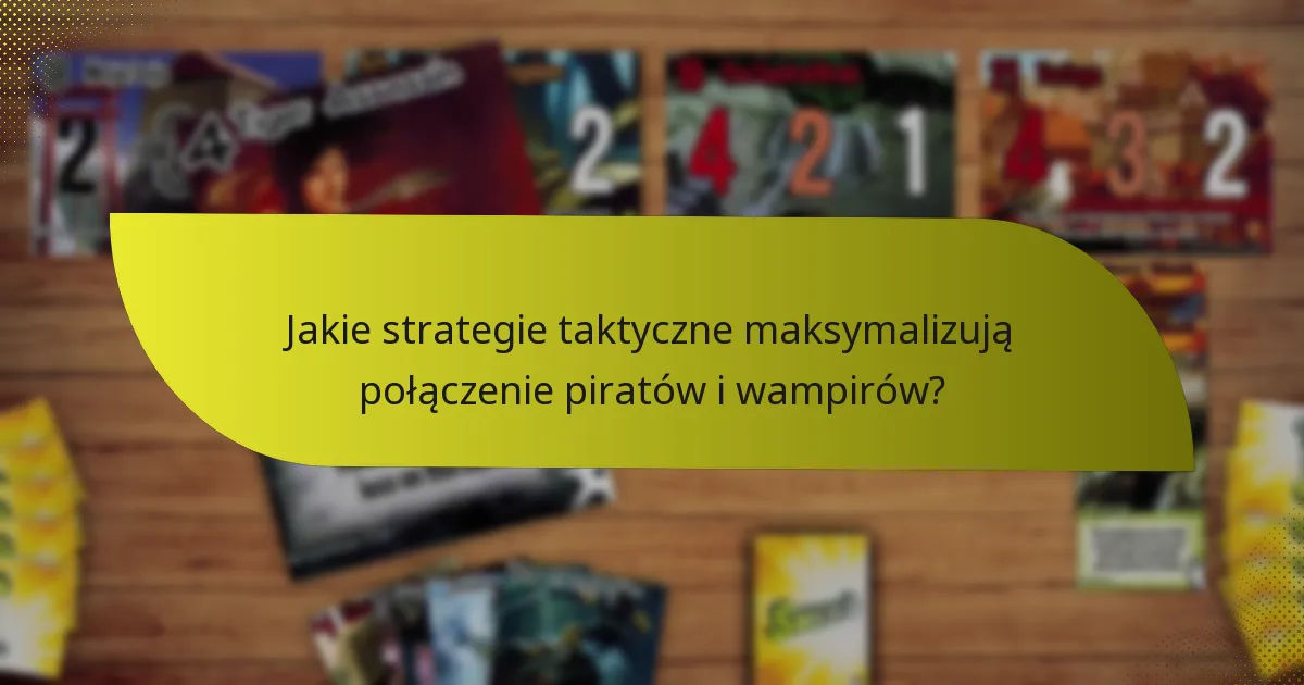 Jakie strategie taktyczne maksymalizują połączenie piratów i wampirów?